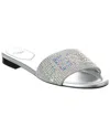 Fendi Crystal-embellished Leather Sandals In White