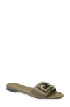 Fendi Signature Logo Slide Sandal