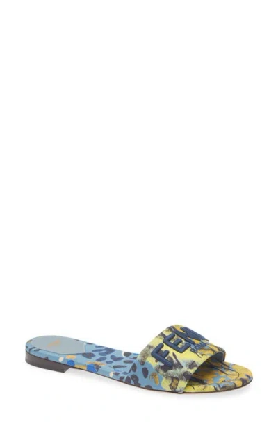 Fendi Signature Slide Sandal In Multi