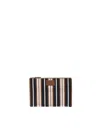 Fendi Signature Striped Medium Flat Clutch In Red