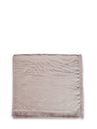 Fendi Silk And Cashmere Tiger Jacquard Stole In Neutral