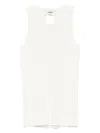 Fendi Top In Misto Seta Avorio Donna In White