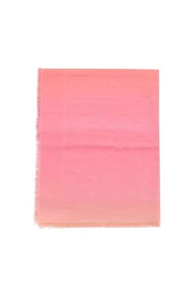 Fendi "silk And Wool Dégradé Sh In Pink