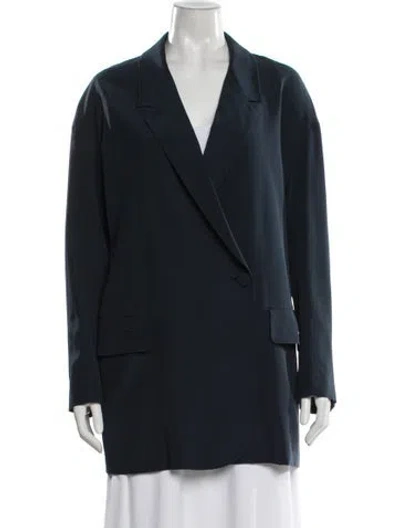 Pre-owned Fendi Silk Blazer In Blue