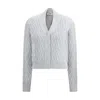 Fendi Powder Blue Cardigan With Ff Pattern Women