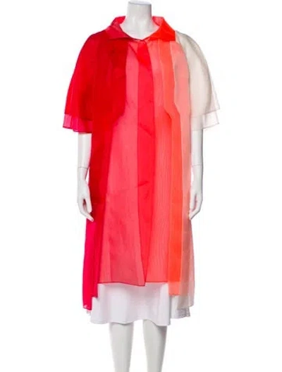 Pre-owned Fendi Silk Coat In Red