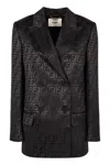 FENDI FENDI SILK DOUBLE-BREAST BLAZER