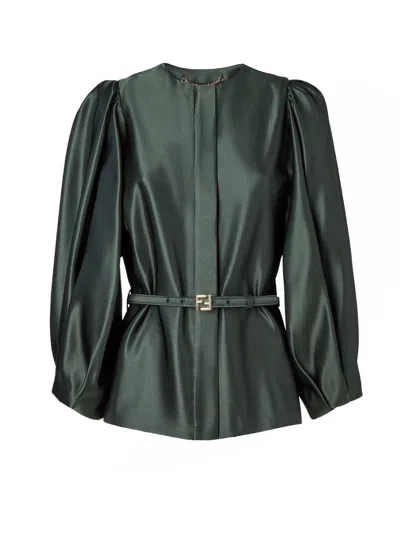 Fendi Silk Duchesse Blazer