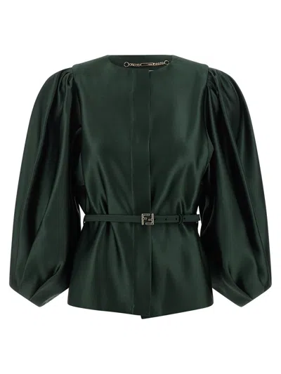 FENDI FENDI SILK DUCHESSE BLAZER
