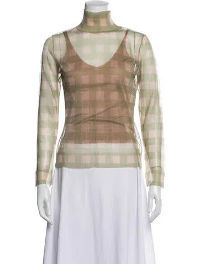 Pre-owned Fendi Silk Eyelet Trim Set In Neutrals