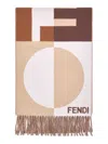 Fendi Silk Fendi Optical Wool And Cashmere Scarf In Multi