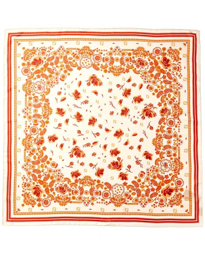 Fendi Silk Foulard In Orange