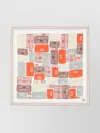 Fendi Silk Foulard With Abstract Geometric Pattern