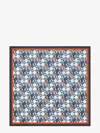 Fendi Silk Foulard With Contrast Border And Geometric Pattern