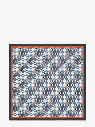 FENDI SILK FOULARD WITH ALL-OVER FF LOGO