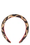 Fendi Silk Headband In Brown