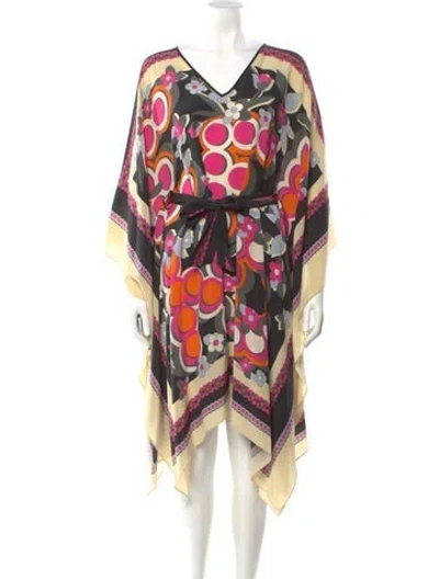 Pre-owned Fendi Silk Knee-length Dress In Black