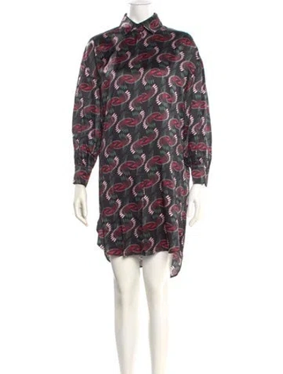 Pre-owned Fendi Silk Knee-length Dress In Black