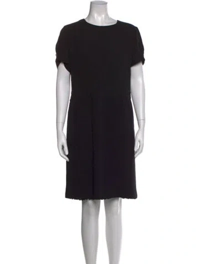 Pre-owned Fendi Silk Knee-length Dress In Black