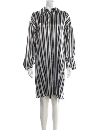 Pre-owned Fendi Silk Knee-length Dress W/ Tags In Black