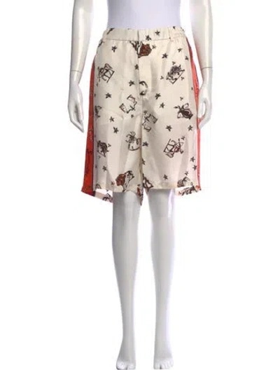 Pre-owned Fendi Silk Knee-length Shorts W/ Tags In Neutral
