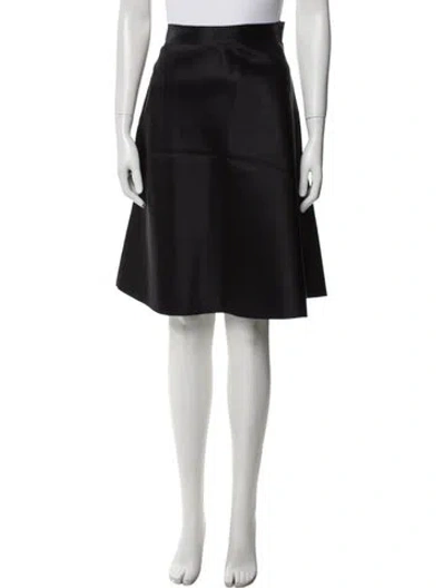 Pre-owned Fendi Silk Knee-length Skirt In Black