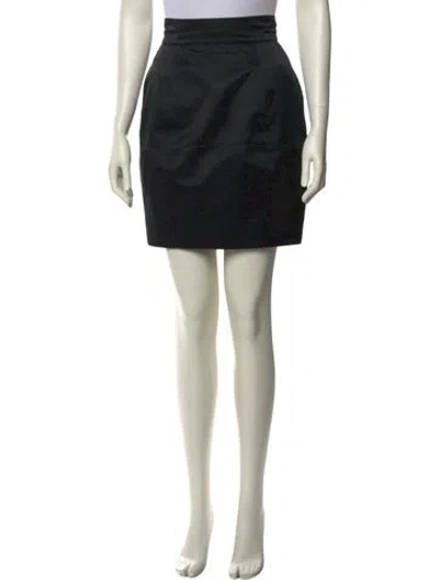 Pre-owned Fendi Silk Knee-length Skirt In Black