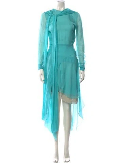 Pre-owned Fendi Silk Long Dress