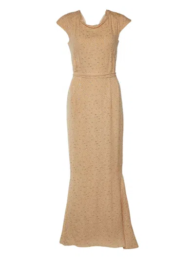 Pre-owned Fendi Silk Maxi Dress