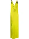 Fendi Maxikleid Aus Seide In Green