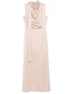 Fendi Silk Maxi Dress In Pink