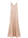 Fendi V-neck Dress In Nude & Neutrals