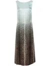 Fendi Silk Midi Dress With Gradient Design In Multi