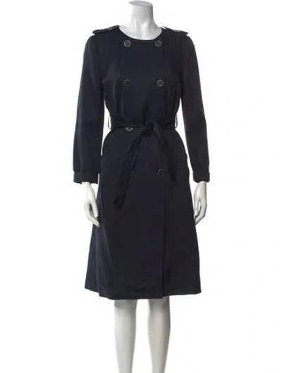 Pre-owned Fendi Silk Midi Length Dress In Blue