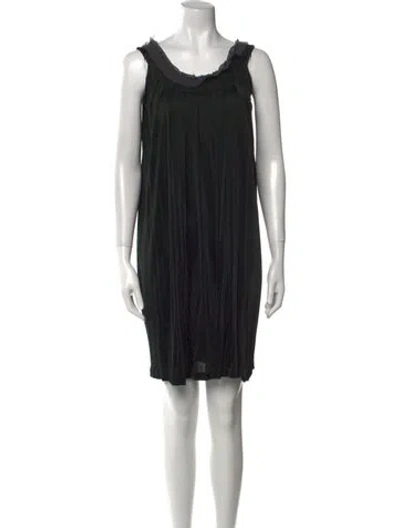 Pre-owned Fendi Silk Mini Dress In Black