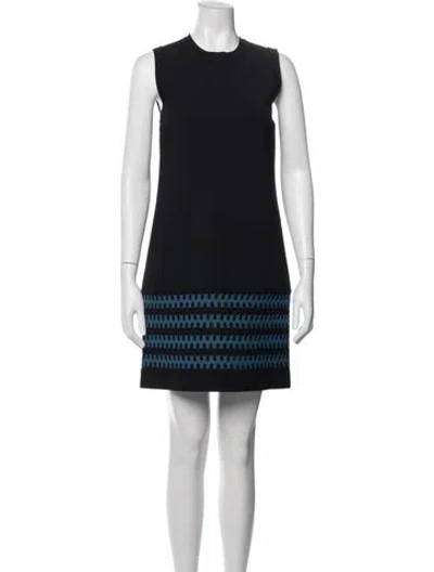 Pre-owned Fendi Silk Mini Dress In Black