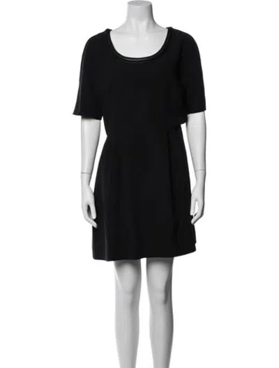 Pre-owned Fendi Silk Mini Dress In Black