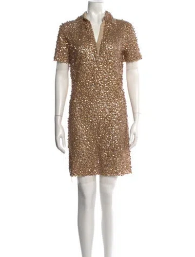 Pre-owned Fendi Silk Mini Dress In Multicolor