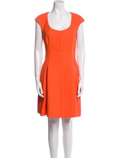 Pre-owned Fendi Silk Mini Dress In Orange