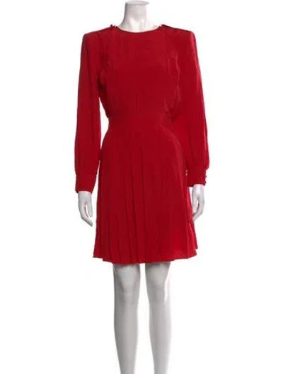 Pre-owned Fendi Silk Mini Dress In Red