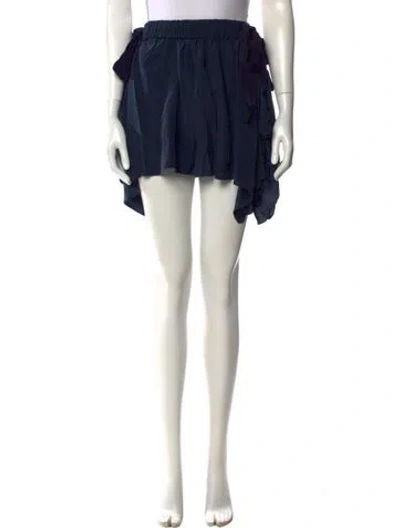 Pre-owned Fendi Silk Mini Shorts In Blue