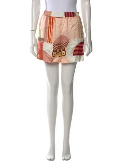 Pre-owned Fendi Silk Mini Shorts In Multi