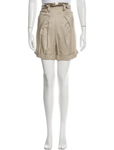 Pre-owned Fendi Silk Mini Shorts In Neutral