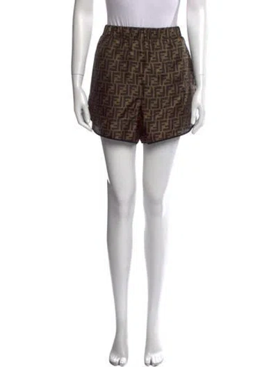 Pre-owned Fendi Silk Mini Shorts In Neutral