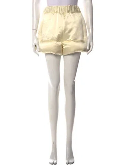 Pre-owned Fendi Silk Mini Shorts W/ Tags In Neutrals