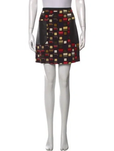 Pre-owned Fendi Silk Mini Skirt In Black