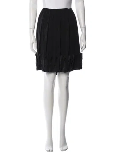Pre-owned Fendi Silk Mini Skirt In Black