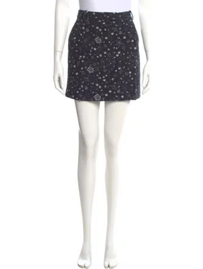 Pre-owned Fendi Silk Mini Skirt In Gray