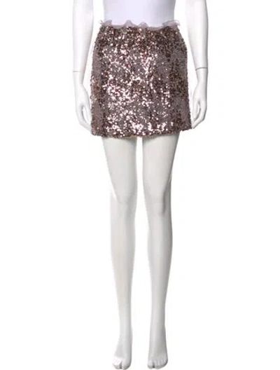 Pre-owned Fendi Silk Mini Skirt In Purple