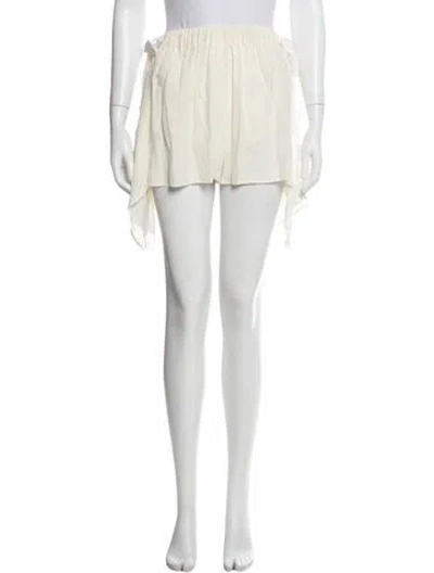 Pre-owned Fendi Silk Mini Skirt W/ Tags In White